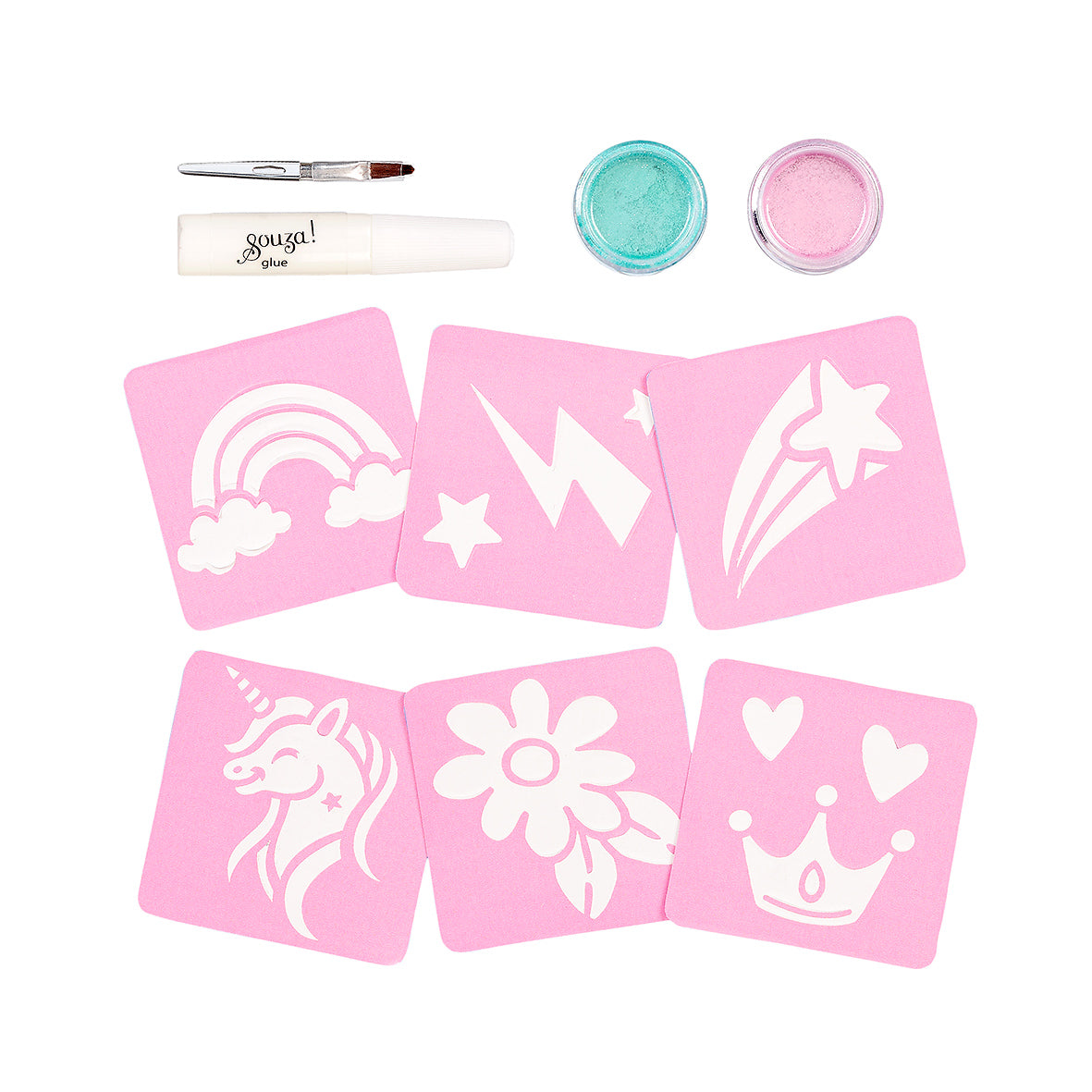 Souza glitter tattoo set eenhoorn