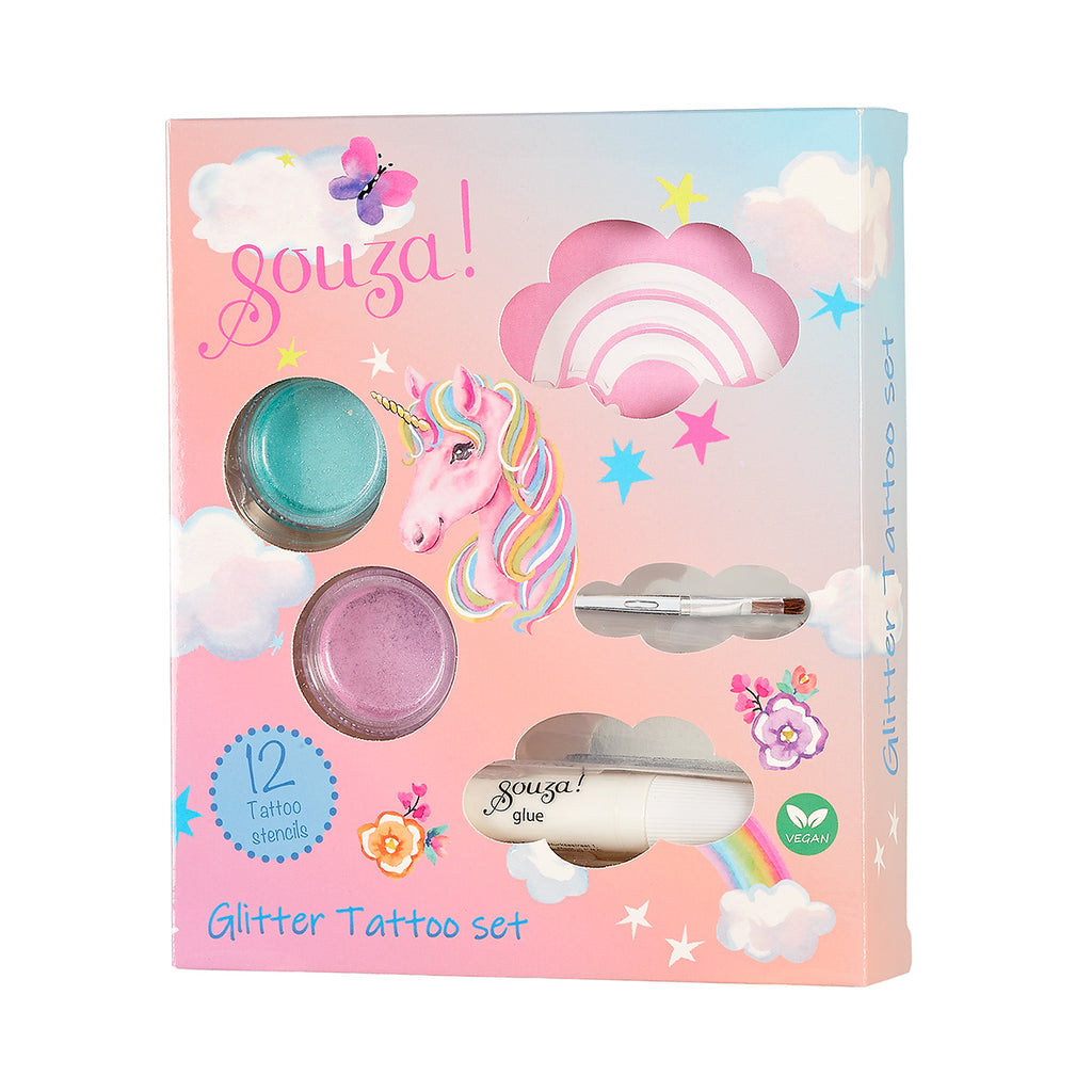 Souza glitter tattoo set eenhoorn