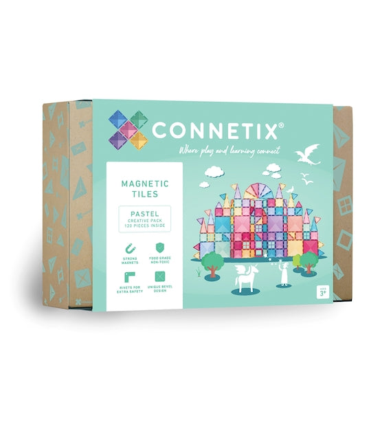 Connetix Pastel Creative Pack 120 stuks – Magnetisch speelgoed in pastelkleuren