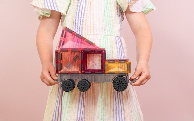 Connetix Pastel Transport Pack 50 stuks – Magnetisch speelgoed in pastelkleuren