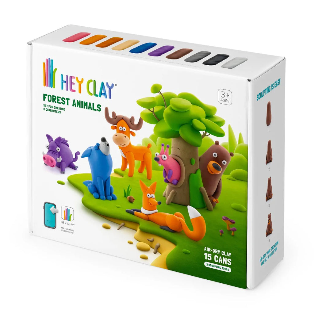 Hey Clay Bosdieren – 15 doosjes klei
