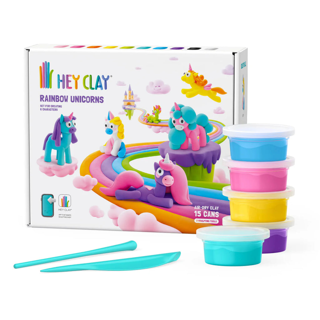 Hey Clay Rainbow Unicorns – 15 doosjes klei