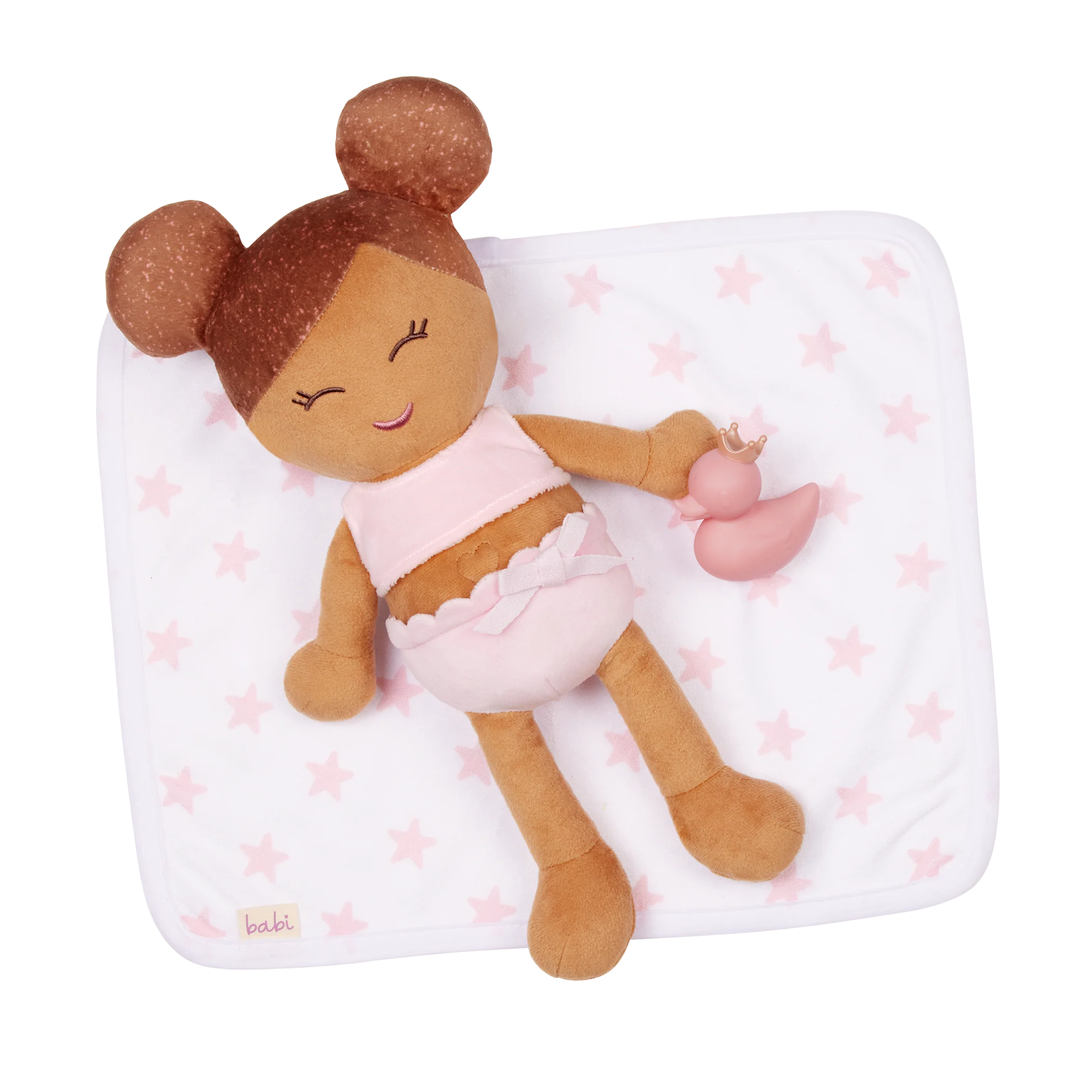 Lullababy badpop 35 cm met lichtbruin Haar – Compleet met Badeendje | Fancy Palace