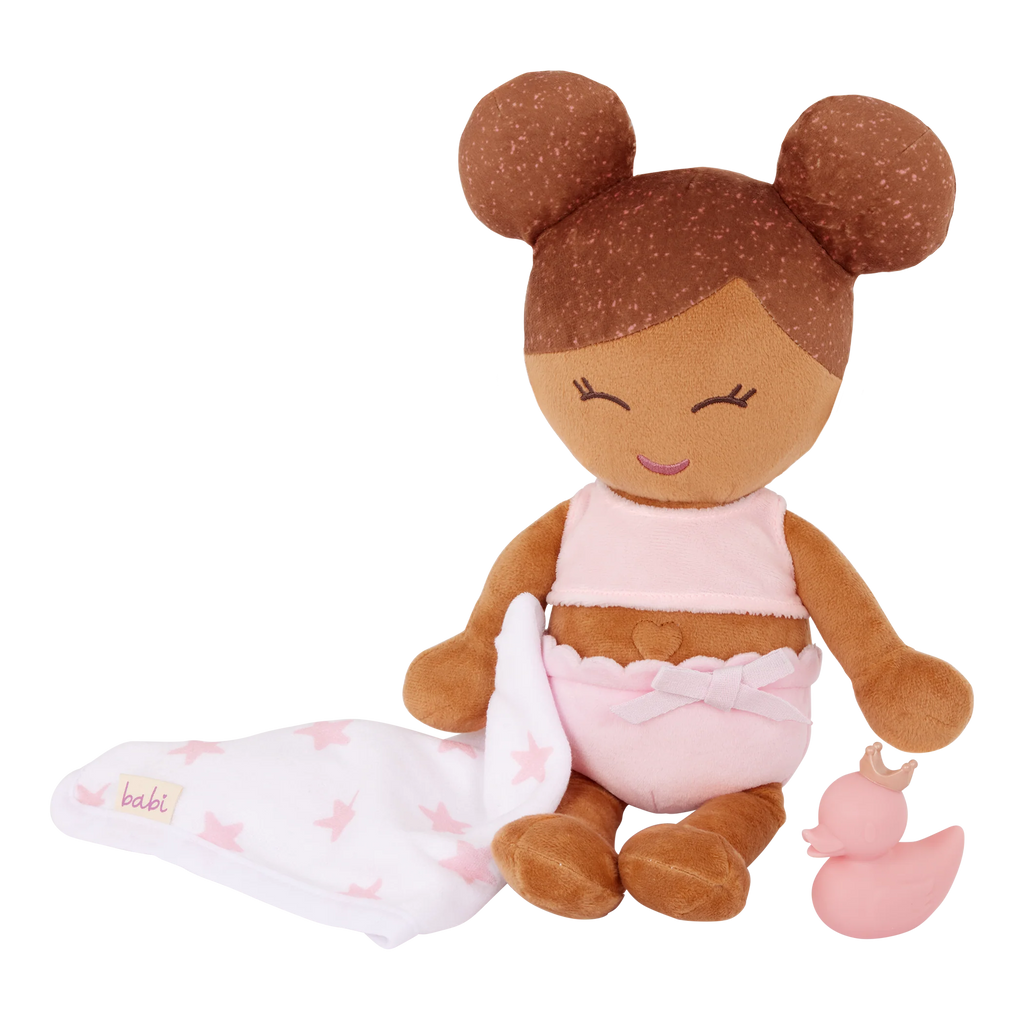 Lullababy badpop 35 cm met lichtbruin Haar – Compleet met Badeendje | Fancy Palace