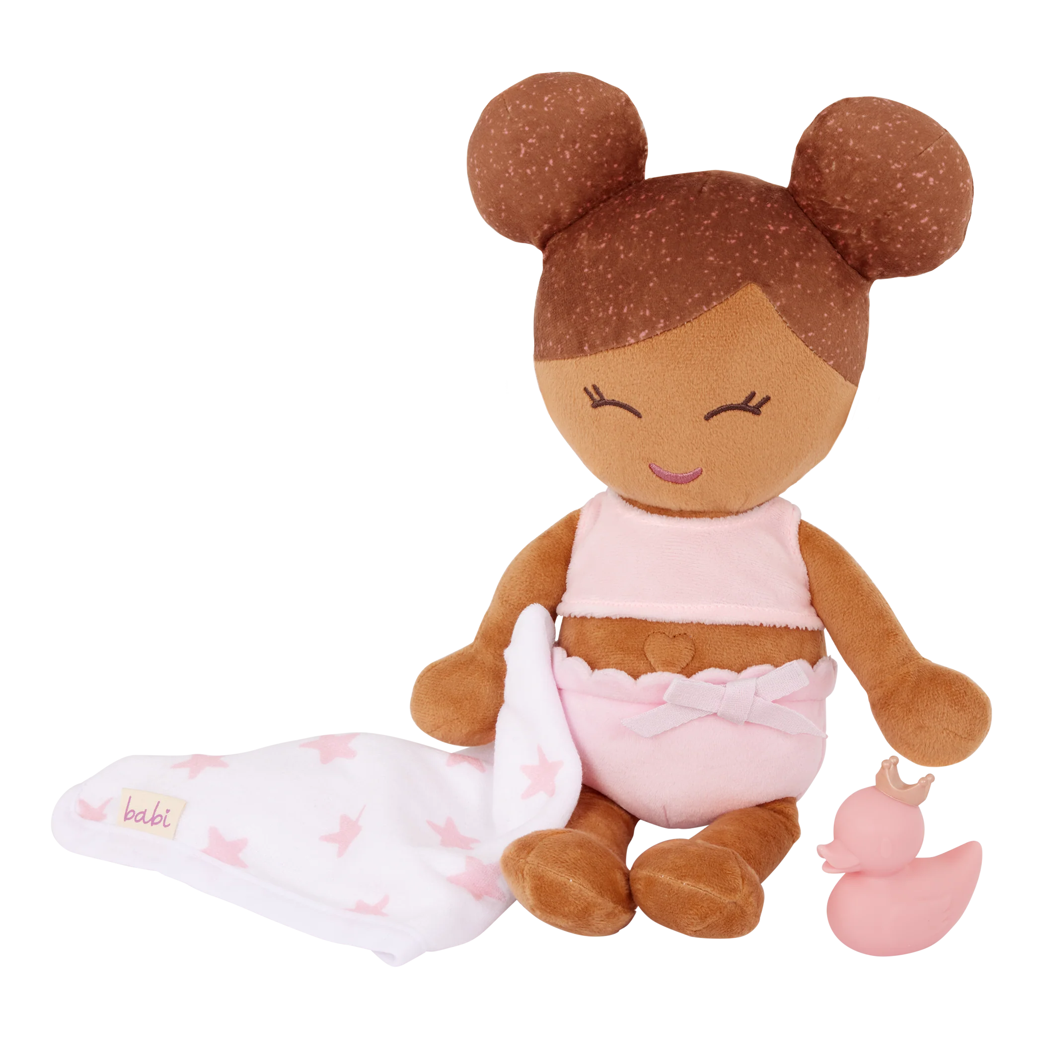 Lullababy badpop 35 cm met lichtbruin Haar – Compleet met Badeendje | Fancy Palace