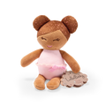 Lullababy badpop 15 cm met bruin haar in verpakking