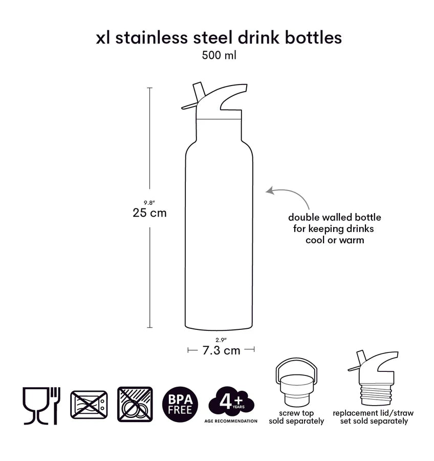 RVS Drinkfle Dinosaurus XL – 500 ml