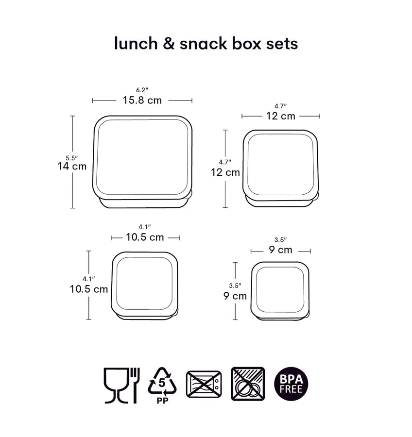 Lunch & Snack set Blossom 4 bakjes