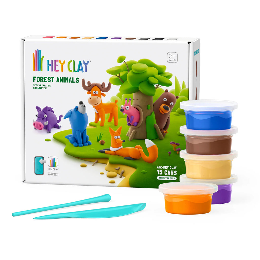 Hey Clay Bosdieren – 15 doosjes klei